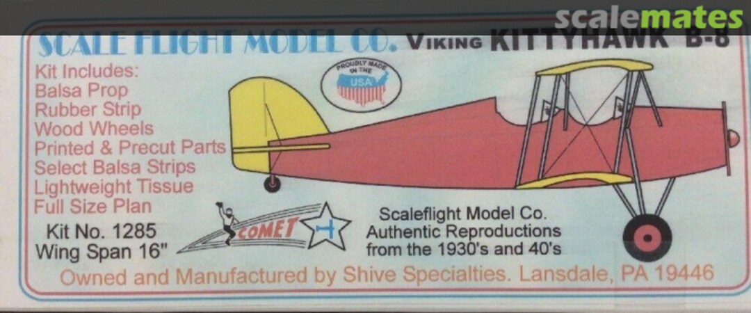 Boxart Viking B-8 Kittyhawk 1285 Scale Flight Model Co. Boxart Viking B-8 Kittyhawk 1285 Scale Flight Model Co.