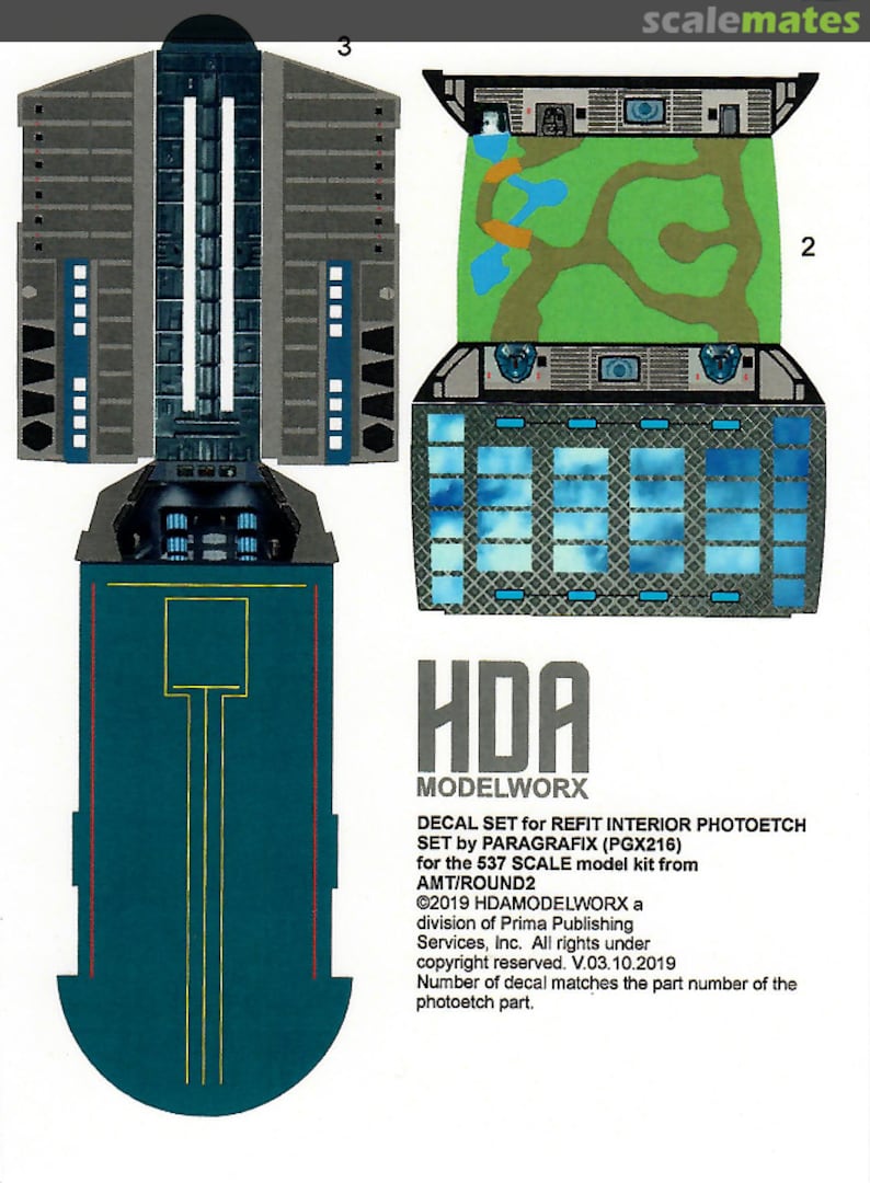 Boxart Refit Interior Decals for Photoetch Set from Paragrafix (PGX216) IN539 HDA Modelworx