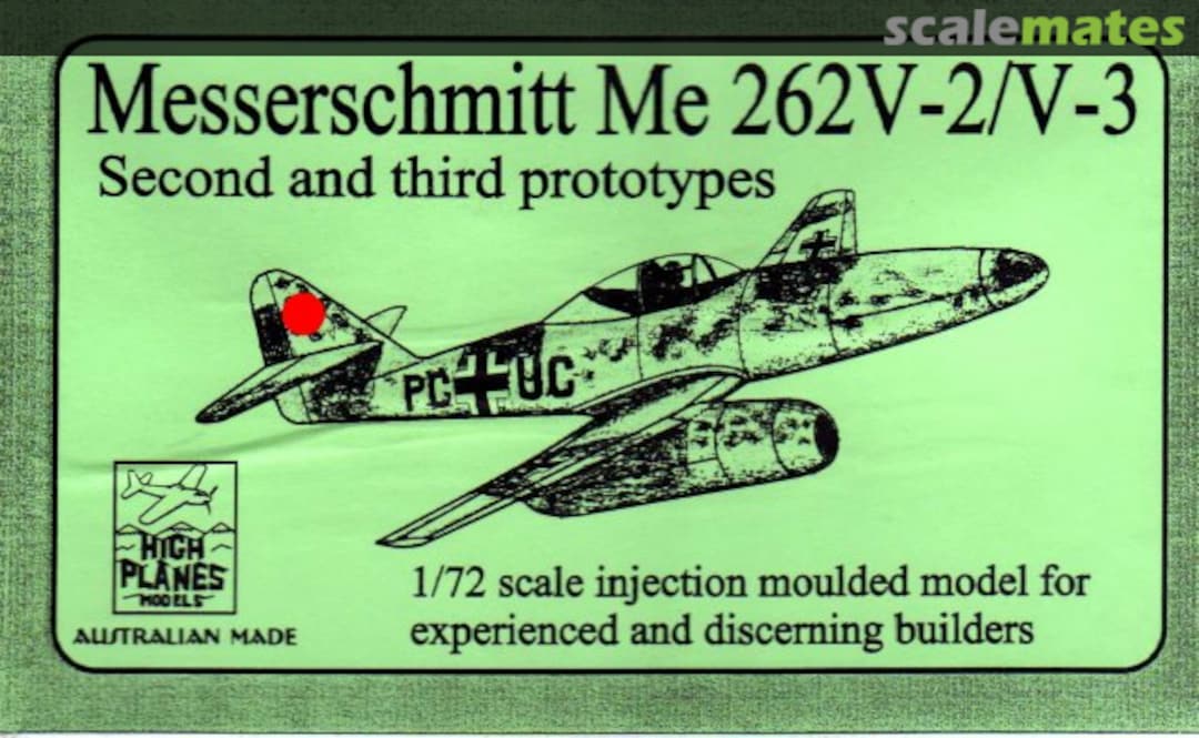 Boxart Messerschmitt Me 262 V-2/V-3 72042 High Planes Models Boxart Messerschmitt Me 262 V-2/V-3 72042 High Planes Models