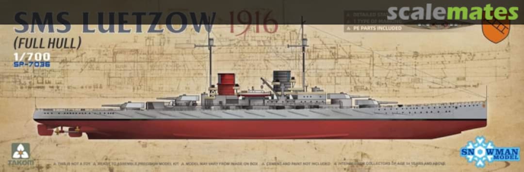 Boxart SMS Luetzow 1916 SP-7036 Takom Boxart SMS Luetzow 1916 SP-7036 Takom