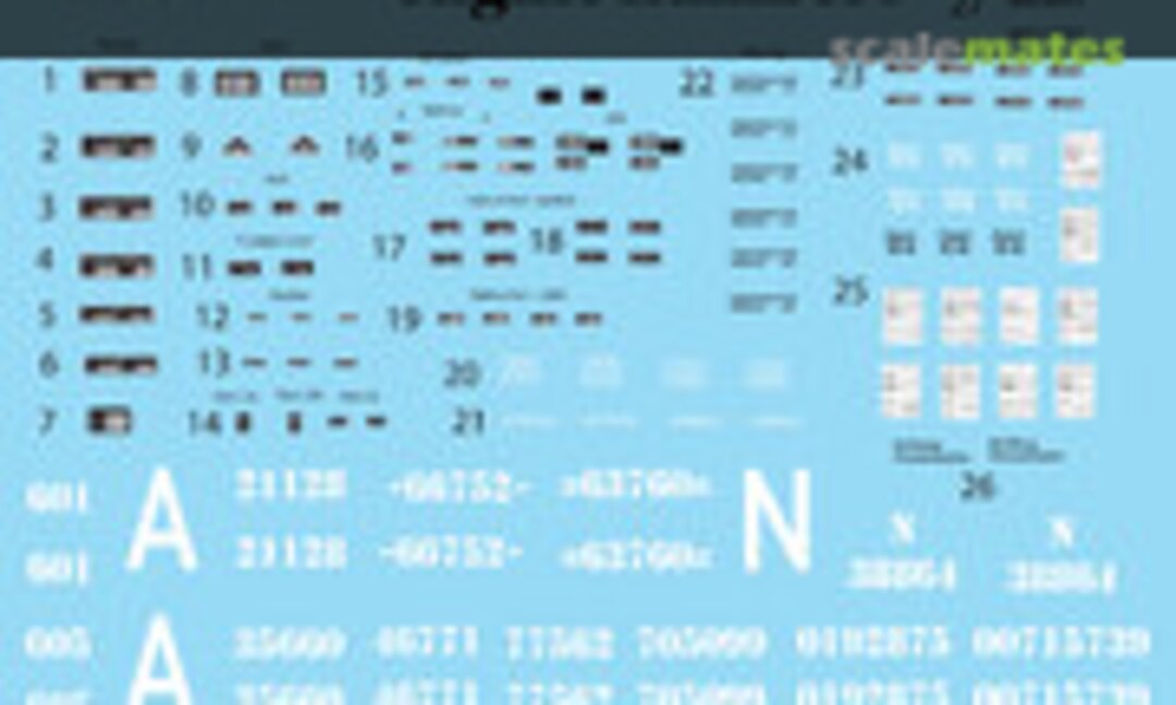 1:24 Bf 109 Data Plates & Engine Numbers (AIMS 24D002) 24D002