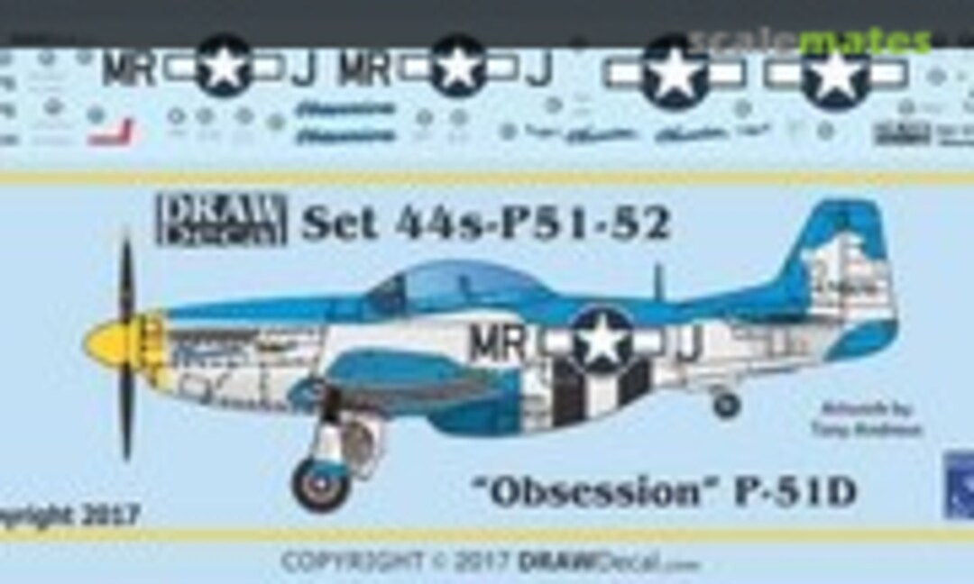 1:144 P-51D “Obsession” (Draw Decal 44-P51-52) 44-P51-52