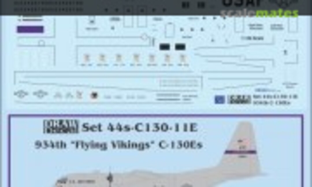 1:144 934th “Flying Vikings” C-130Es (Draw Decal 44-C130-11E) 44-C130-11E