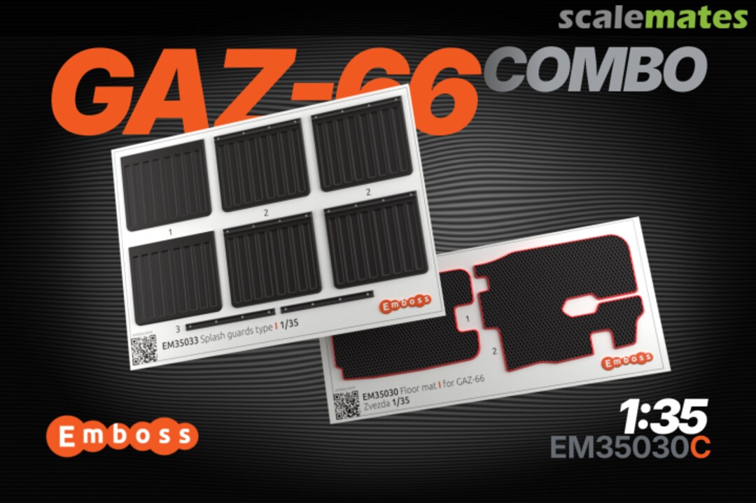 Boxart GAZ-66 Floor Mats I and Mud Flaps I Combo 3D decals EM35030C Embase Boxart GAZ-66 Floor Mats I and Mud Flaps I Combo 3D decals EM35030C Embase