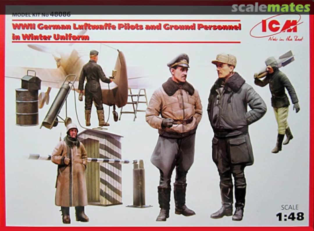 Boxart Luftwaffe Pilots and Ground Personnel in Winter Uniform 48086 ICM Boxart Luftwaffe Pilots and Ground Personnel in Winter Uniform 48086 ICM