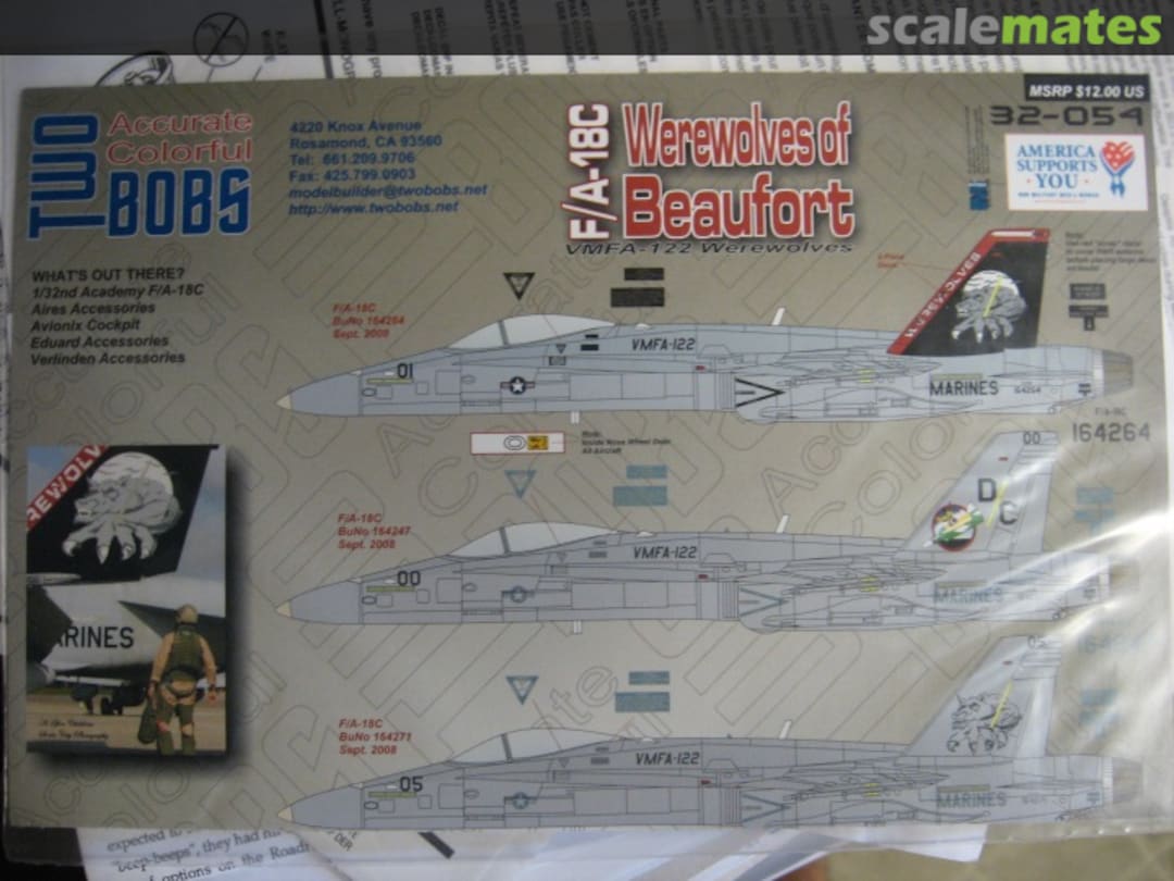 Boxart F/A-18C Werewolves of Beaufort 32-054 TwoBobs Aviation Graphics Boxart F/A-18C Werewolves of Beaufort 32-054 TwoBobs Aviation Graphics