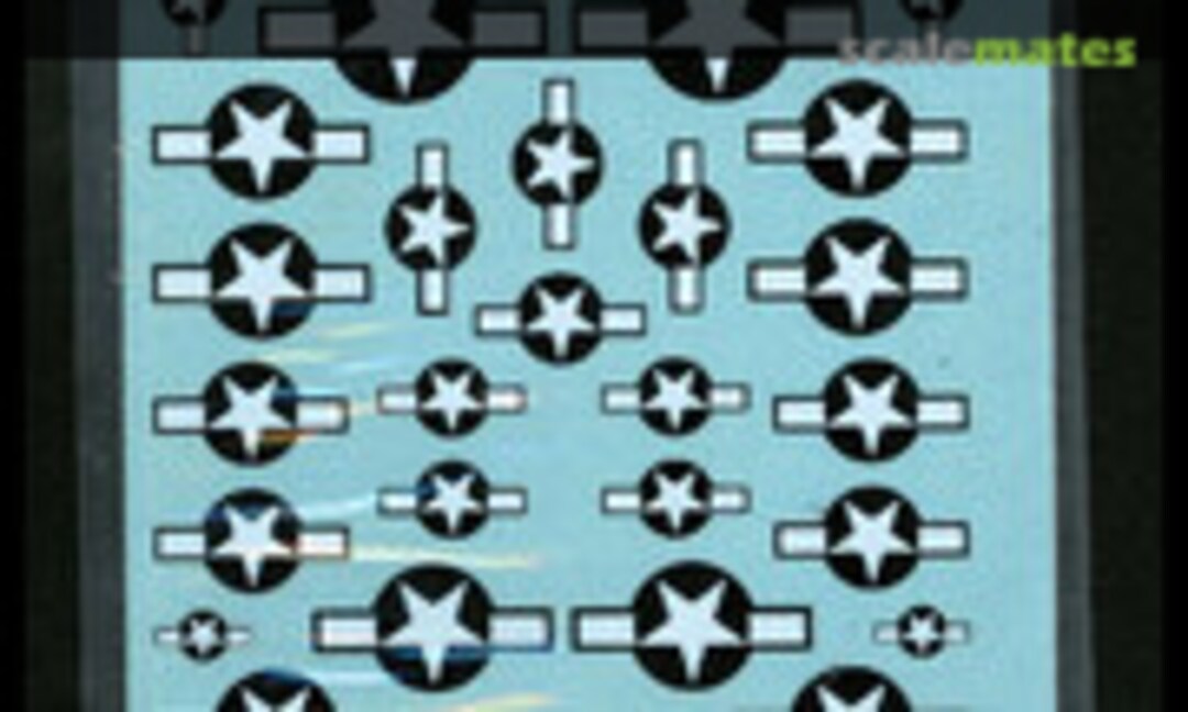 1:72 US Insignia Bars w/ Blue Border (Microscale 72-13) 72-13