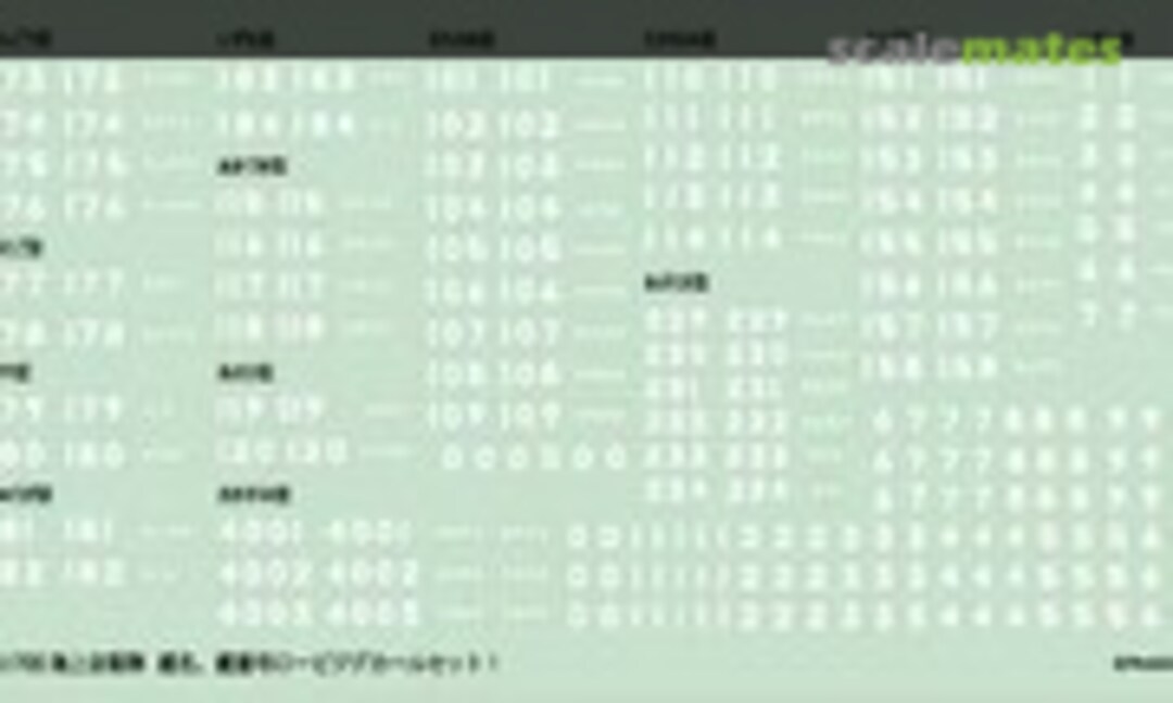 1:700 Japan Maritime Self-Defense Force Ship Name, Ship Number Low Visibility Decal Set 1 (Modelium 02062) 02062