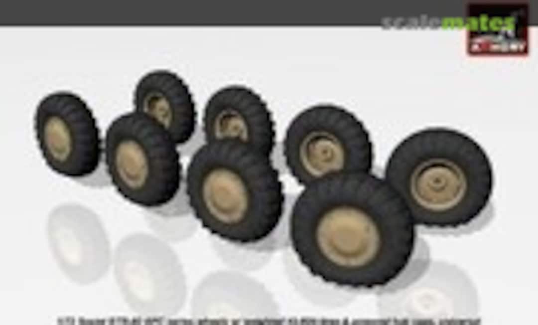 1:72 BTR-80 wheels w/ weighted tires KI-80N (armored hub) (Armory AC7324b) AC7324b
