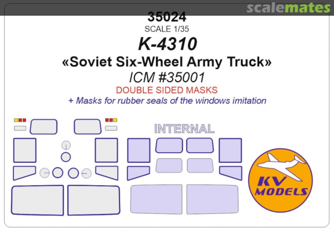 Boxart KAMAZ-4310 (Double sided masks) 35024 KV Models Boxart KAMAZ-4310 (Double sided masks) 35024 KV Models