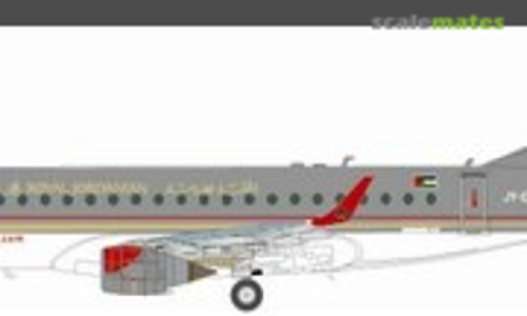 1:144 Embraer ERJ-175 Royal Jordanian Silk-screen printed (Bra.Z Models BZD414) BZD414