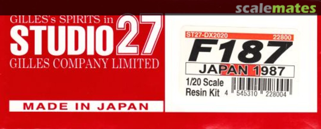 Boxart Ferrari F1/87 ST27-DX2020 Studio27 Boxart Ferrari F1/87 ST27-DX2020 Studio27