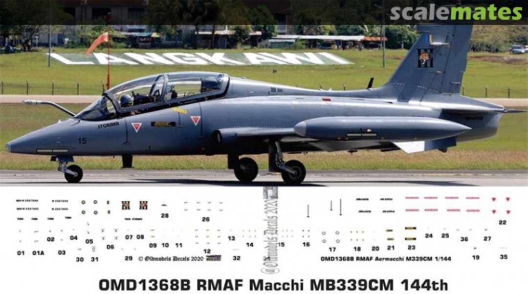 Boxart RMAF Macchi MB339CM OMD1368B Oldmodels Decals Boxart RMAF Macchi MB339CM OMD1368B Oldmodels Decals