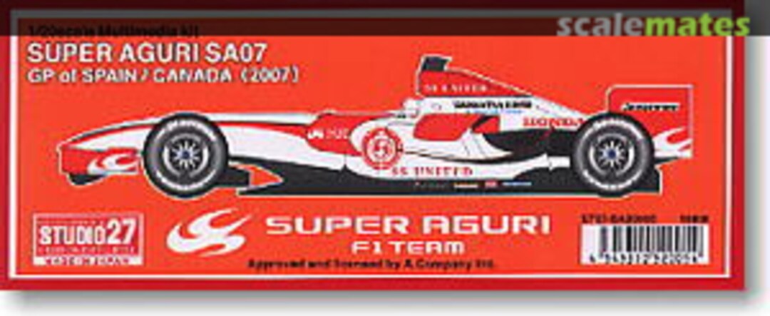 Boxart Super Aguri SA07 ST27-SA2005 Studio27 Boxart Super Aguri SA07 ST27-SA2005 Studio27