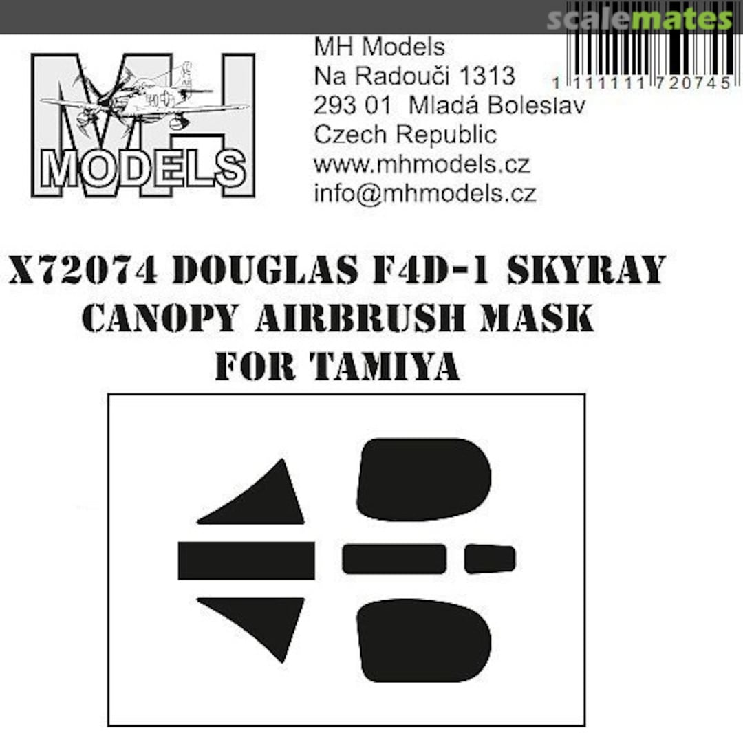 Boxart Douglas F4D-1 Skyray Canopy Airbrush Mask X72074 MH Models Boxart Douglas F4D-1 Skyray Canopy Airbrush Mask X72074 MH Models