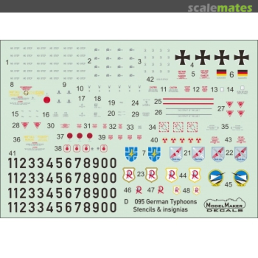 Boxart German Typhoons Stencils and Insignias D72095 ModelMaker