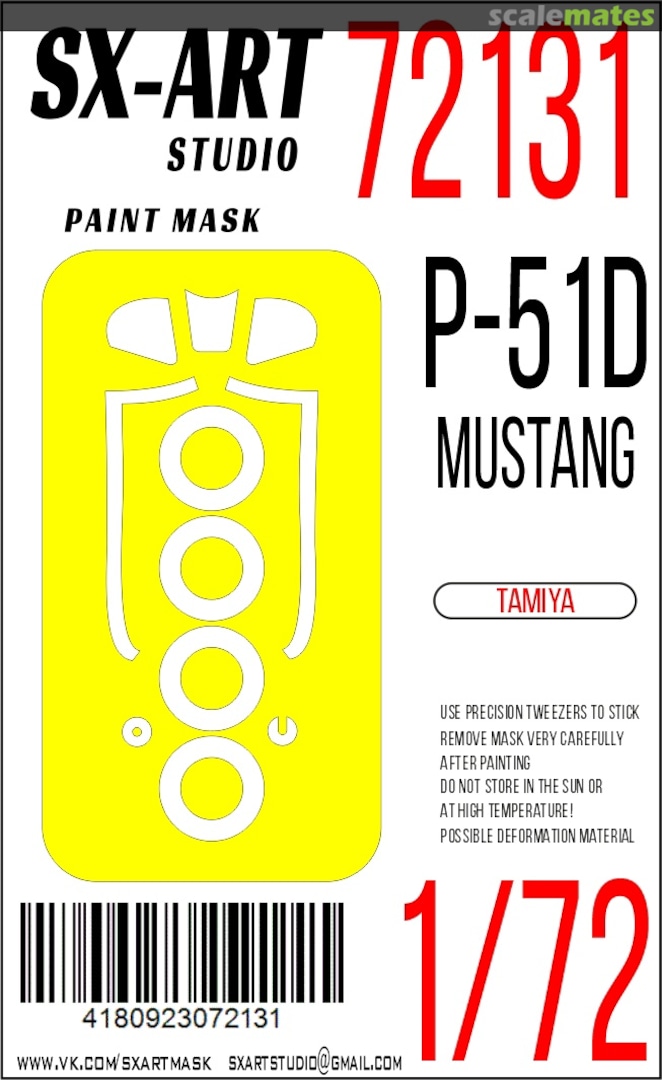Boxart P-51D Mustang masks 72131 SX-Art Boxart P-51D Mustang masks 72131 SX-Art