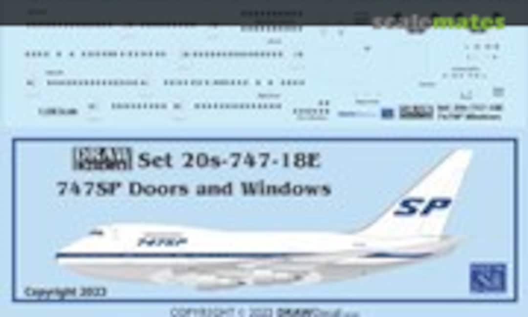 1:200 747SP Door, Window and Cockpit Set (Draw Decal 20-747-18E)