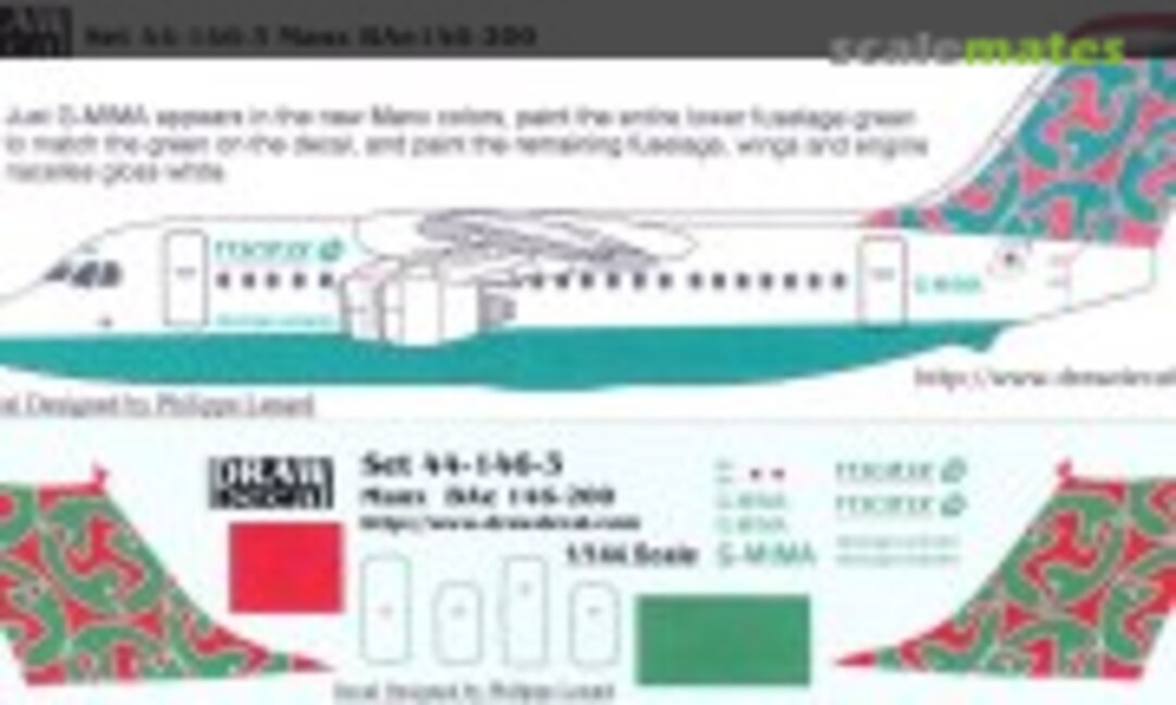 1:144 Manx BAe 146-200 (Draw Decal 44-146-3) 44-146-3