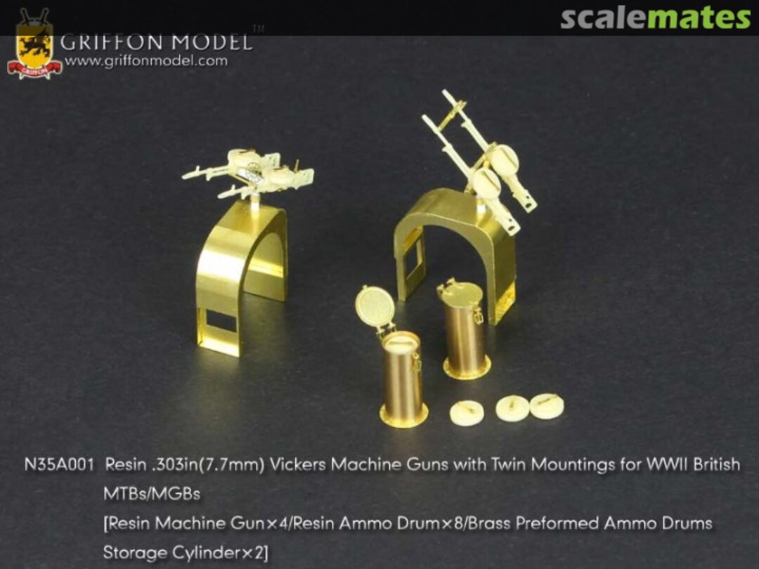 Boxart Vosper .303in (7.7mm) Vickers Machine Guns w/ Twin Mountings N35A001 Griffon Model Boxart Vosper .303in (7.7mm) Vickers Machine Guns w/ Twin Mountings N35A001 Griffon Model