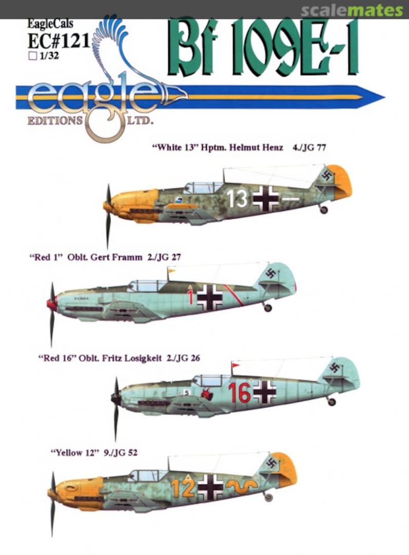 Boxart Bf 109E-1 EagleCals EC32-121 Eagle Editions Boxart Bf 109E-1 EagleCals EC32-121 Eagle Editions