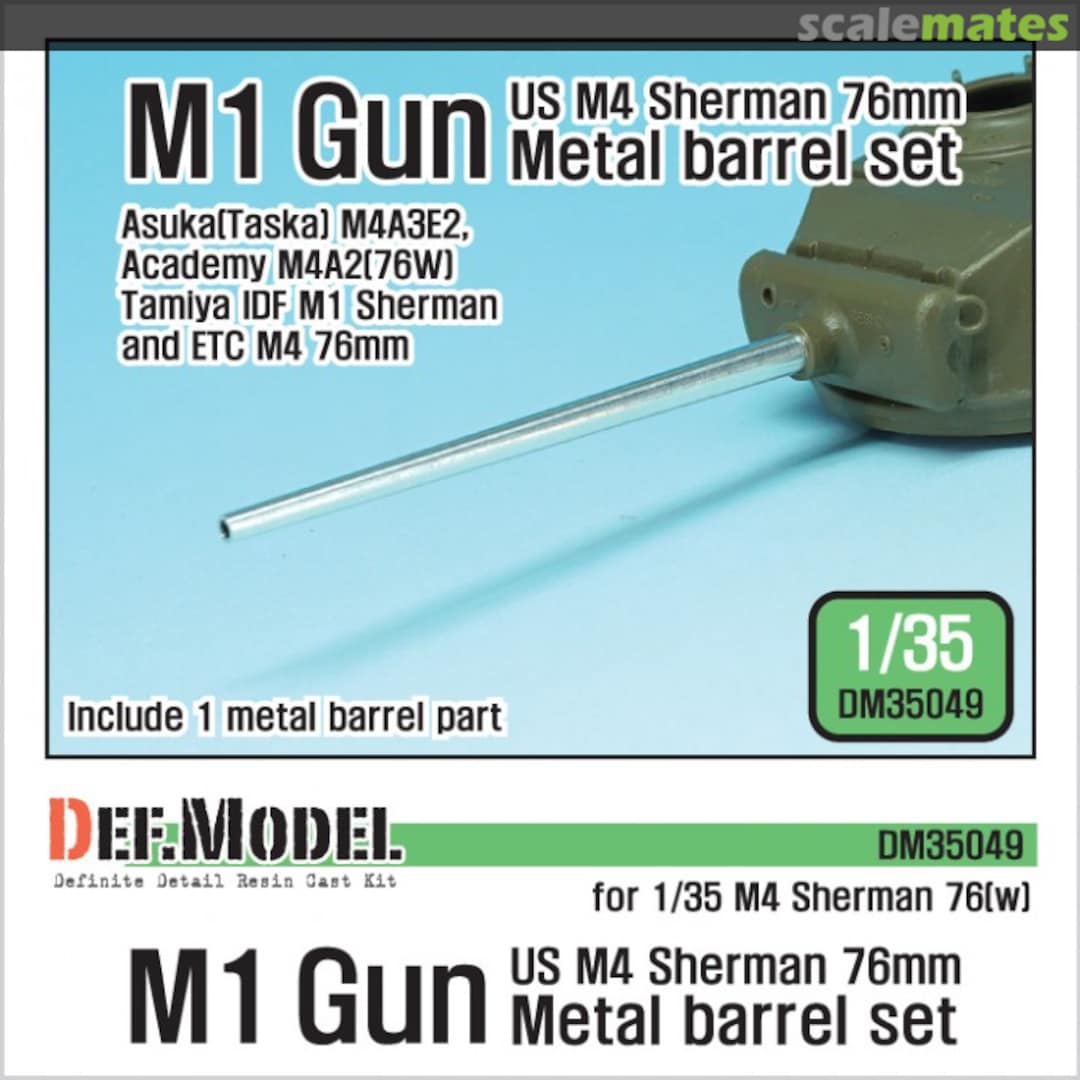 Boxart US M4 Sherman 76mm M1 Metal Barrel Set DM35049 Def.Model Boxart US M4 Sherman 76mm M1 Metal Barrel Set DM35049 Def.Model