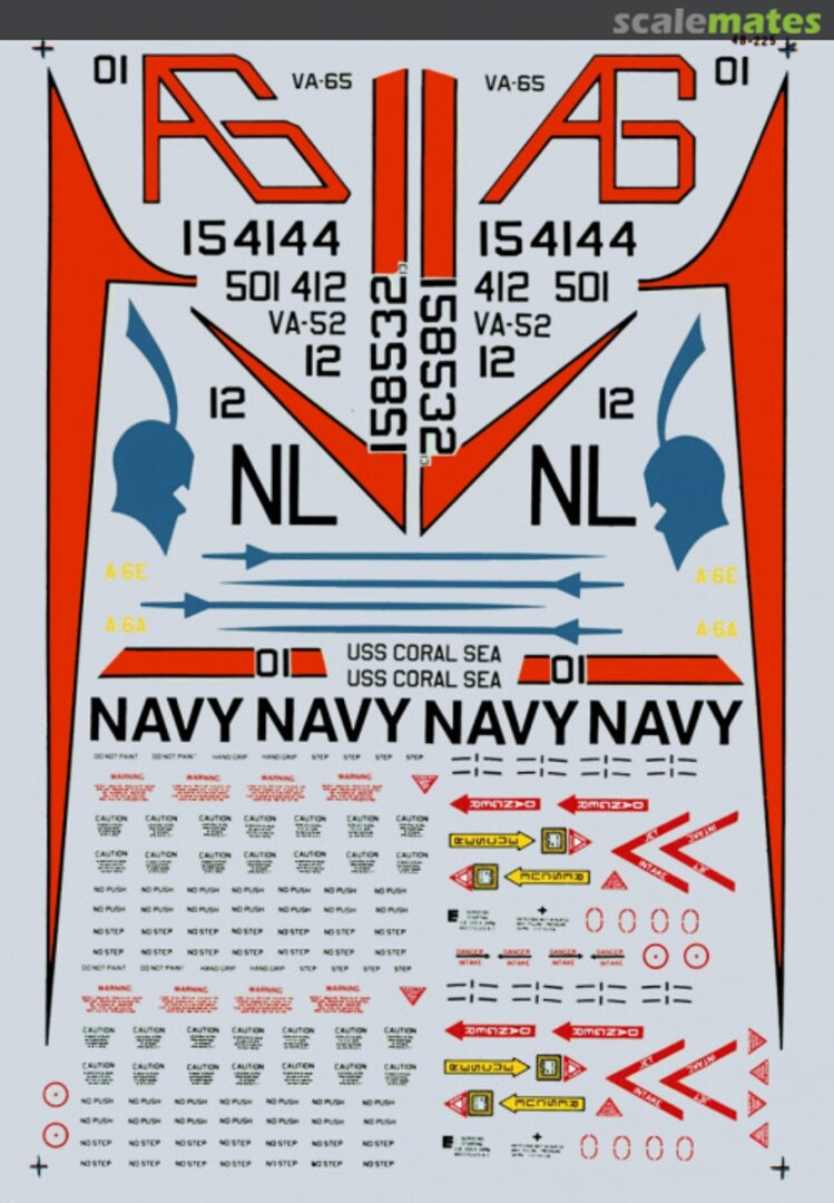 Boxart A-6E VA-65 USN, A-6A VA-52 USN 48-225 Microscale