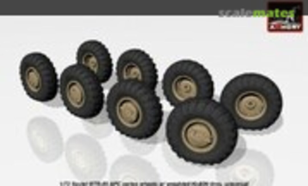 1:72 BTR-80 wheels w/ weighted tires KI-80N (unarmored hub) (Armory AC7324a) AC7324a