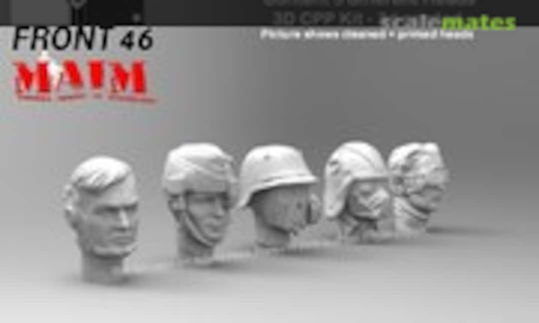 1:35 Schwabenland Army Officer Head Set - Front46 (5pcs) (MAiM MAIM35499) MAIM35499