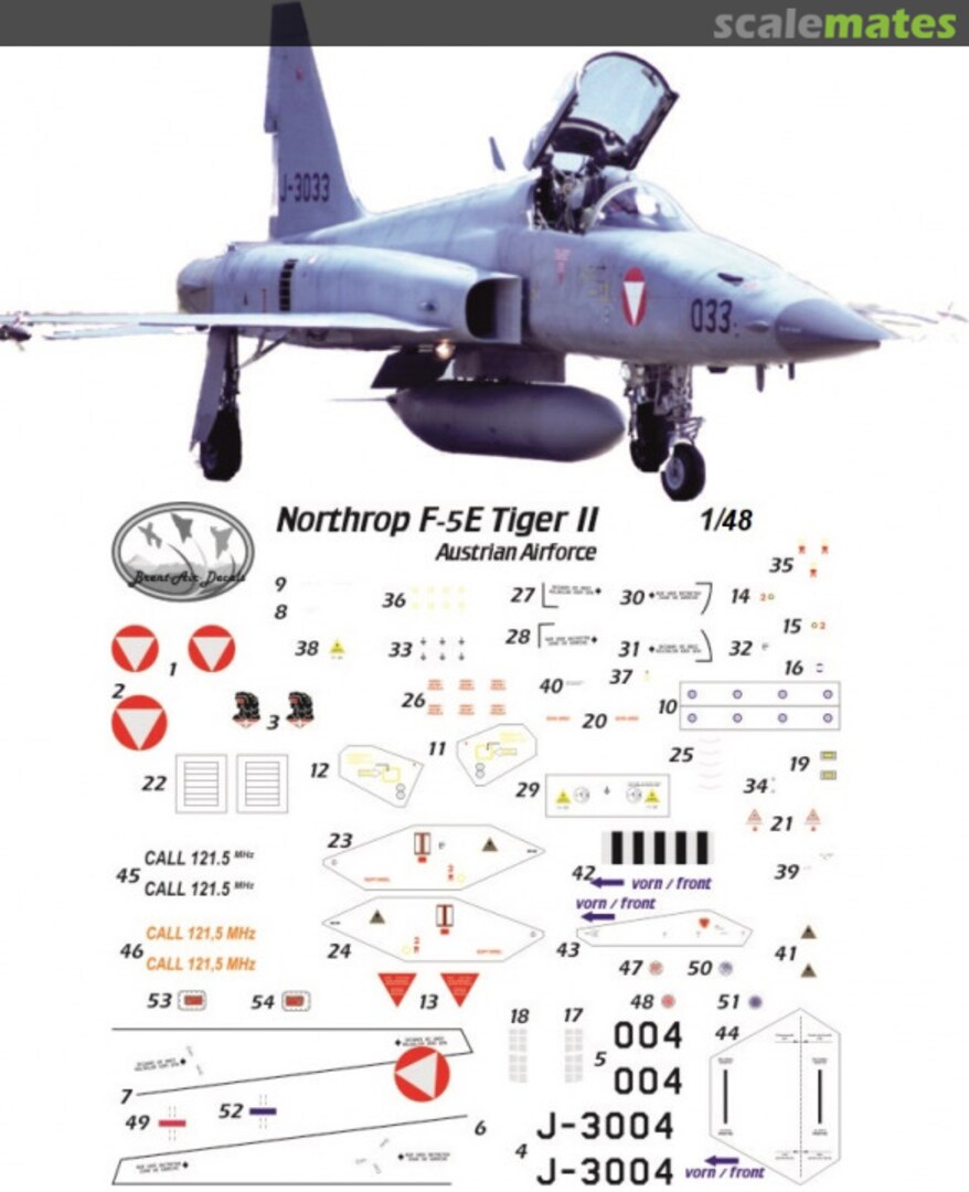 Boxart Northrop F-5E Tiger II FJ 48005 Brent-Air-Decals Boxart Northrop F-5E Tiger II FJ 48005 Brent-Air-Decals
