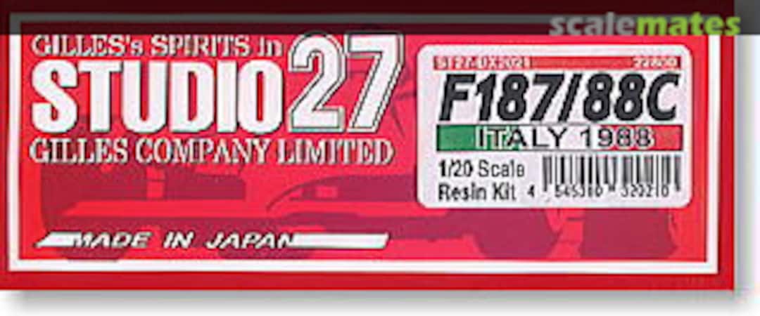 Boxart Ferrari F187/88C ST27-DX2021 Studio27 Boxart Ferrari F187/88C ST27-DX2021 Studio27