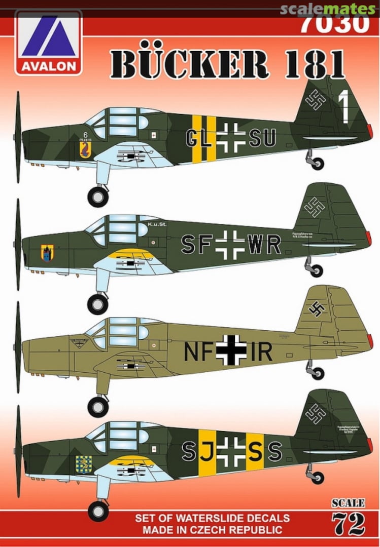 Boxart Bücker 181 decal 7030 Avalon Decals Boxart Bücker 181 decal 7030 Avalon Decals