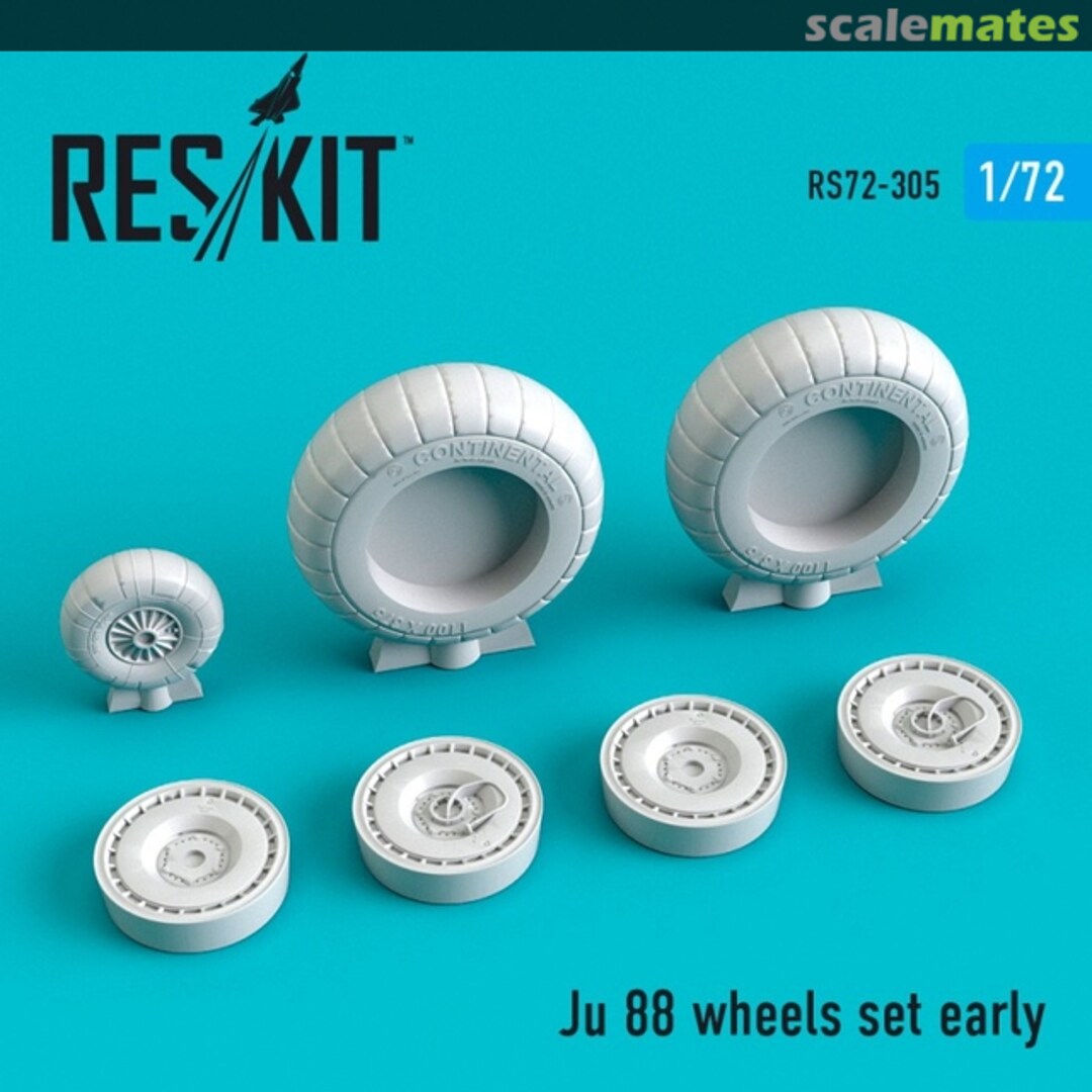 Boxart Ju 88 - wheels set (early) RS72-0305 ResKit Boxart Ju 88 - wheels set (early) RS72-0305 ResKit