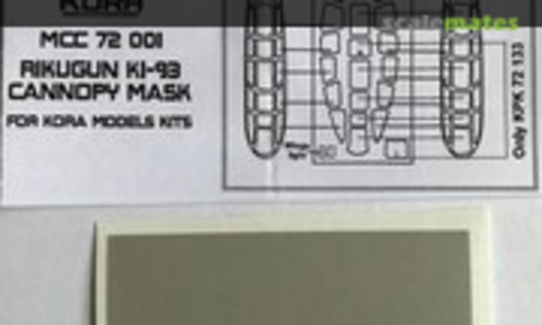 1:72 Rikugun Ki-93 Canopy Mask (Kora Models MCC72001) MCC72001