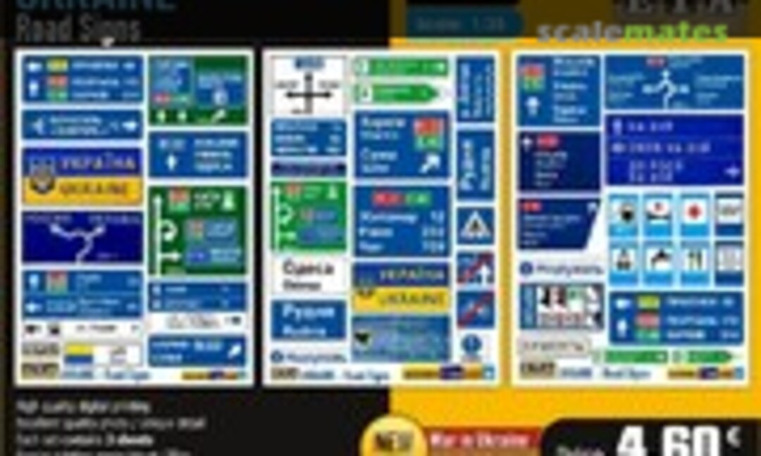 1:35 Road Signs (ETA Diorama Accessories 344) 344