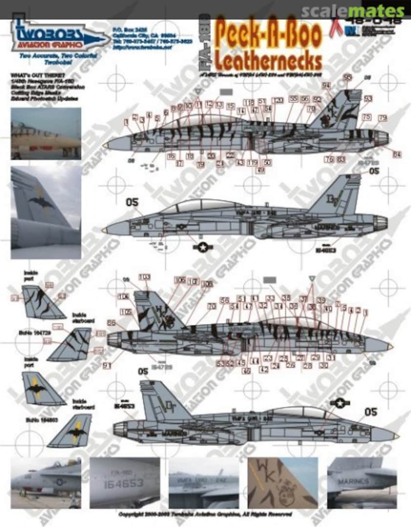 Boxart F/A-18D Peek-A-Boo Leathernecks 48-048 TwoBobs Aviation Graphics Boxart F/A-18D Peek-A-Boo Leathernecks 48-048 TwoBobs Aviation Graphics