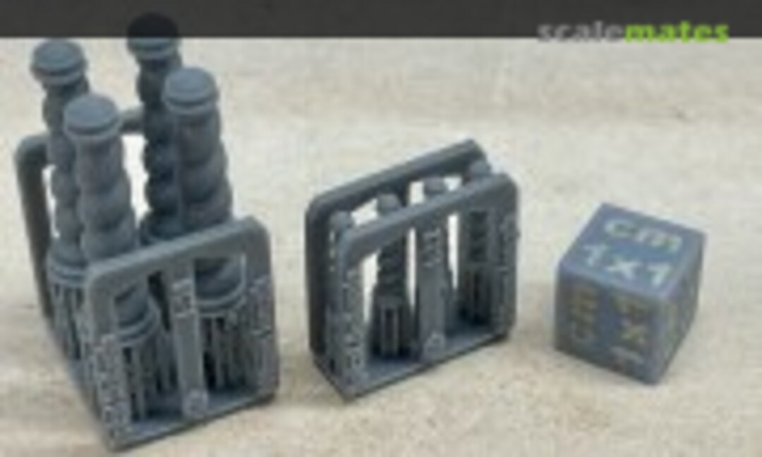 1:72 Spiral bollards 800mm - 4 pieces (EMP3d 72120217) 72120217