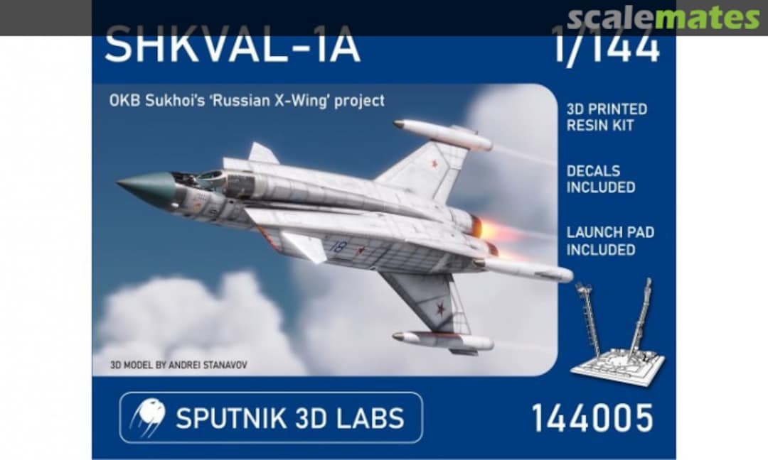Boxart Sukhoi Shkval-1A with launchpad 144005 Sputnik 3D Labs