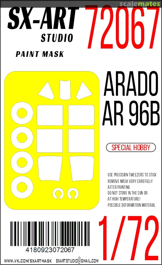 Boxart Arado Ar 96B masks 72067 SX-Art Boxart Arado Ar 96B masks 72067 SX-Art
