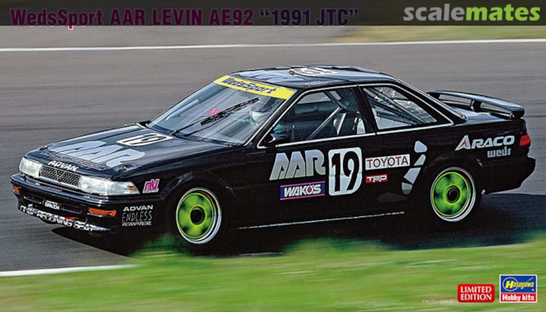 Boxart WedsSports AAR Levin AE92 “1991 JTC” 20702 Hasegawa