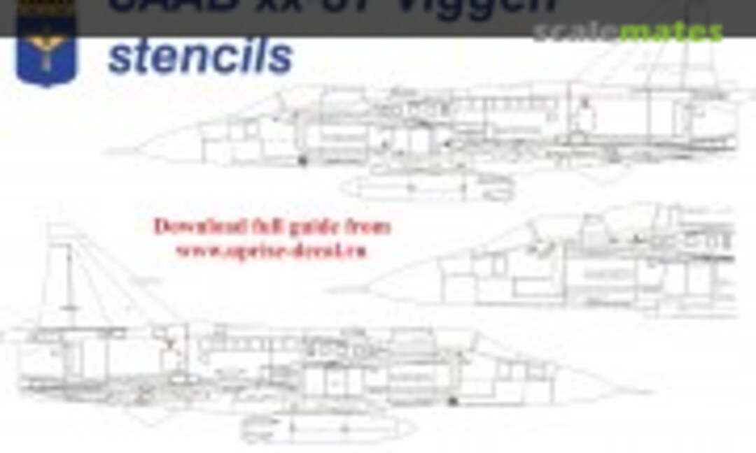 1:48 SAAB xx-37 Viggen stencils (UpRise Decal UR48279) UR48279