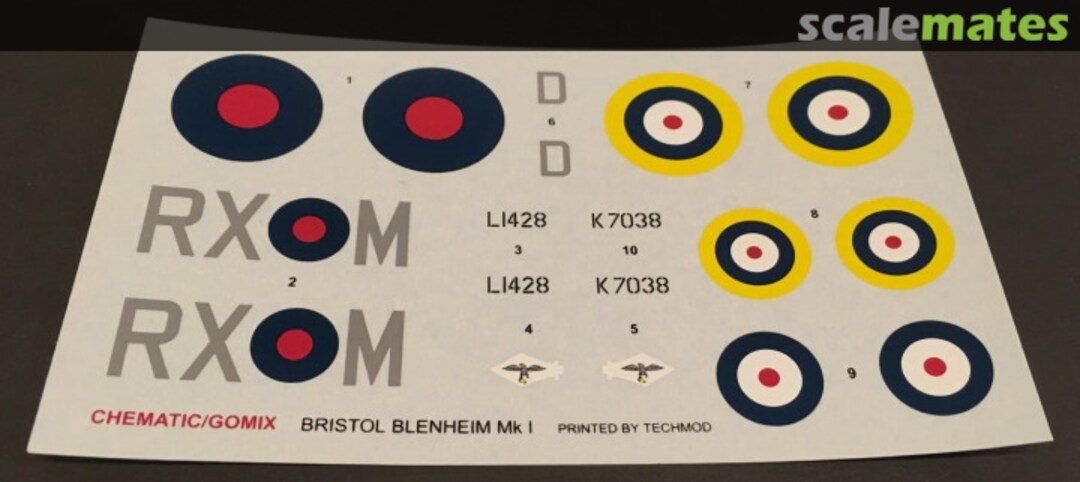 Boxart Bristol Blenheim Mk I Chematic/Gomix Boxart Bristol Blenheim Mk I Chematic/Gomix