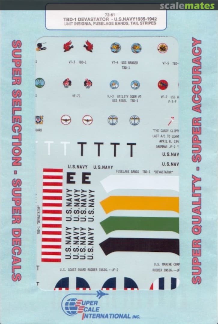 Boxart US Navy TBD-1 Devastator 72-61 SuperScale International Boxart US Navy TBD-1 Devastator 72-61 SuperScale International