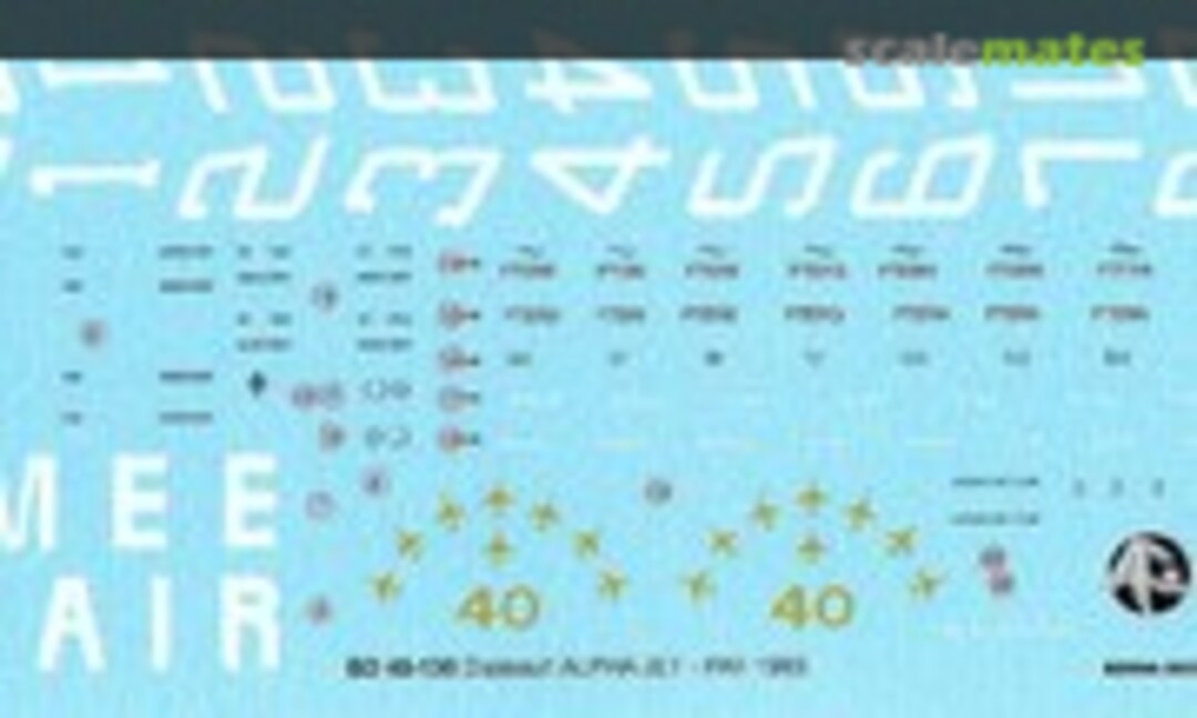 1:48 Dassault Alpha Jet Patrouille de France 1993 (Berna Decals BD 48-130) BD 48-130