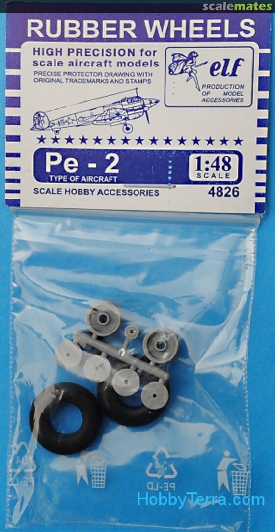 Boxart Rubber wheels for Pe-2 4826 Elf Production of Model Accessories Boxart Rubber wheels for Pe-2 4826 Elf Production of Model Accessories