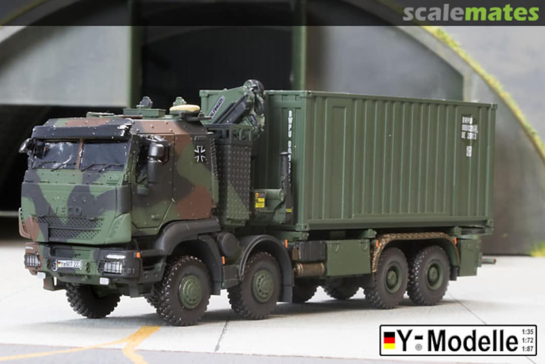 Boxart IVECO GTFz 15 t mit Kran Containertransporter mit 20FT Container Y87-381 Y-Modelle Boxart IVECO GTFz 15 t mit Kran Containertransporter mit 20FT Container Y87-381 Y-Modelle