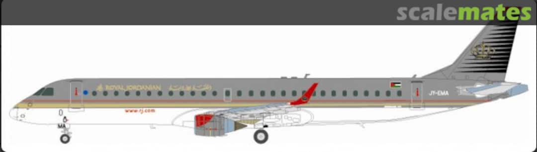 Boxart Embraer ERJ-195 Royal Jordanian Silk-screen printed BZD417 Bra.Z Models Boxart Embraer ERJ-195 Royal Jordanian Silk-screen printed BZD417 Bra.Z Models