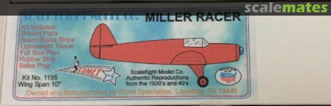 Boxart Miller Racer 1195 Scale Flight Model Co. Boxart Miller Racer 1195 Scale Flight Model Co.
