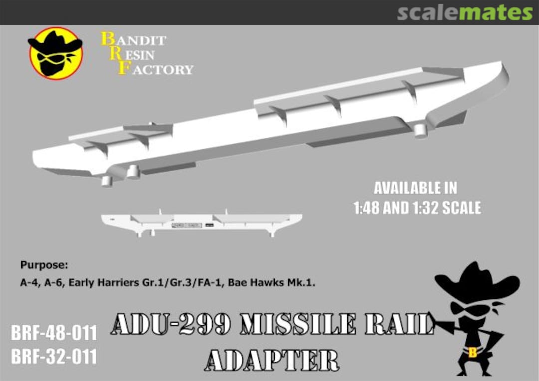 Boxart ADU-299 Missile Rail Adaptor BRF-48-011 Bandit Resin Factory Boxart ADU-299 Missile Rail Adaptor BRF-48-011 Bandit Resin Factory