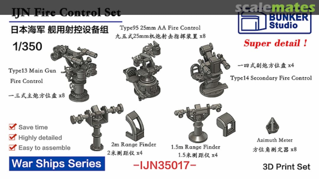 Boxart IJN Fire Control Set IJN35017 Bunker Studio